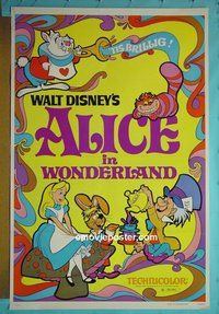 H056 ALICE IN WONDERLAND one-sheet movie poster R81 Walt Disney