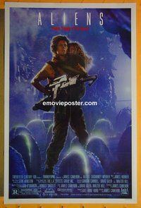 H062 ALIENS one-sheet movie poster '86 James Cameron, S. Weaver