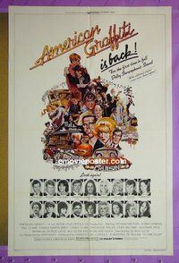 H074 AMERICAN GRAFFITI one-sheet movie poster R78 George Lucas