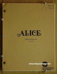 J235 ALICE TV script '82 Linda Lavin, Philip McKeon