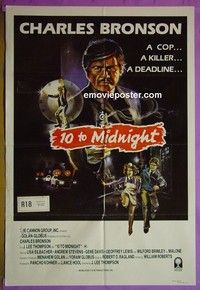K003 10 TO MIDNIGHT Australian one-sheet movie poster '83 Charles Bronson