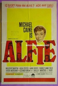 K008 ALFIE Australian one-sheet movie poster '66 Michael Caine, Martin