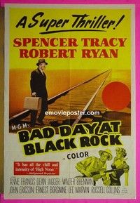 K015 BAD DAY AT BLACK ROCK Australian one-sheet movie poster '55 Tracy