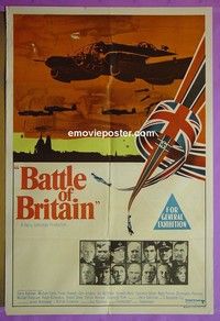 K017 BATTLE OF BRITAIN Australian one-sheet movie poster '69 Michael Caine