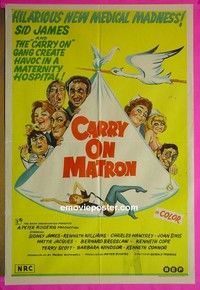 K033 CARRY ON MATRON Australian one-sheet movie poster '72 English sex!