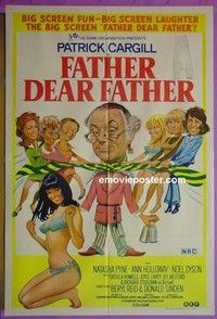 K055 FATHER DEAR FATHER Australian one-sheet movie poster '72 Patrick Cargill