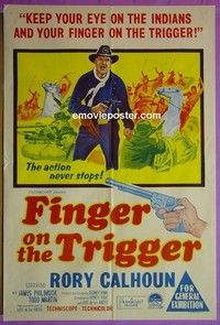 K056 FINGER ON THE TRIGGER Australian one-sheet movie poster '65 Calhoun