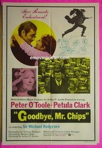 K064 GOODBYE MR CHIPS Australian one-sheet movie poster '70 O'Toole