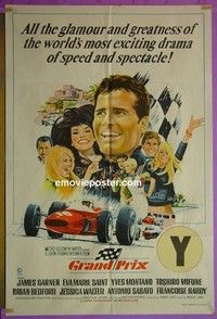 K067 GRAND PRIX Australian one-sheet movie poster '67 Garner, car racing