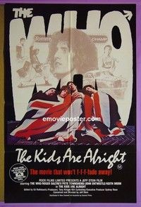 K083 KIDS ARE ALRIGHT Australian one-sheet movie poster '79 The Who, rock 'n' roll!