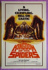 K084 KINGDOM OF THE SPIDERS Australian one-sheet movie poster '77 William Shatner