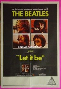 K088 LET IT BE Australian one-sheet movie poster '70 The Beatles!