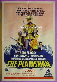 K112 PLAINSMAN Australian one-sheet movie poster '66 Murray, Stockwell