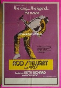 K122 ROD STEWART & FACES Australian one-sheet movie poster '77 Keith Richards