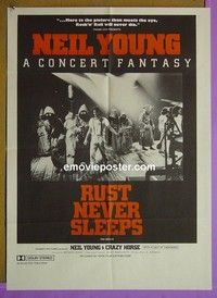 K126 RUST NEVER SLEEPS Australian one-sheet movie poster '79 Neil Young