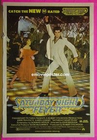 K127 SATURDAY NIGHT FEVER Australian one-sheet movie poster '77 John Travolta