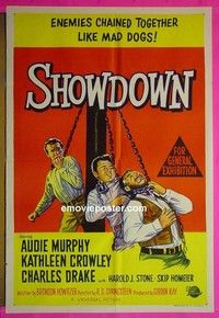 K135 SHOWDOWN Australian one-sheet movie poster '63 Audie Murphy