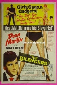 K136 SILENCERS Australian one-sheet movie poster '66 Dean Martin, Stevens