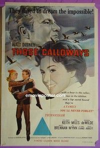 K152 THOSE CALLOWAYS Australian one-sheet movie poster '65 Walt Disney