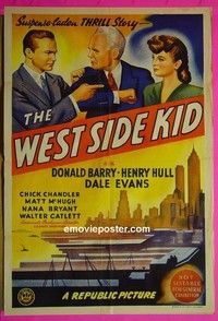K162 WEST SIDE KID Australian one-sheet movie poster '43 Don 'Red' Barry