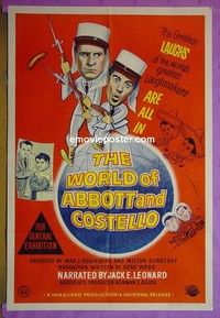 K171 WORLD OF ABBOTT & COSTELLO Australian one-sheet movie poster '65