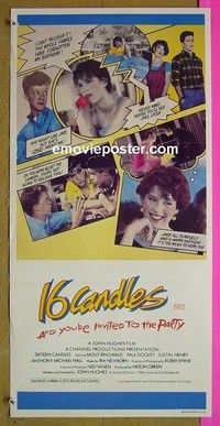 K184 16 CANDLES Australian daybill movie poster '84 Molly Ringwald