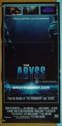 K199 ABYSS Australian daybill movie poster '89 James Cameron