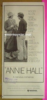 K225 ANNIE HALL Australian daybill movie poster #1 '77 Woody Allen, Keaton