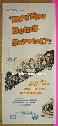 K229 ARE YOU BEING SERVED Australian daybill movie poster '77 English TV!