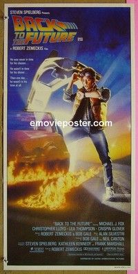 K233 BACK TO THE FUTURE Australian daybill movie poster '85 Fox, Lloyd
