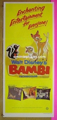 K237 BAMBI Australian daybill movie poster R79 Walt Disney