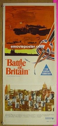 K248 BATTLE OF BRITAIN Australian daybill movie poster '69 Michael Caine