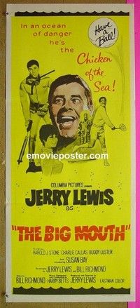 K261 BIG MOUTH Australian daybill movie poster '67 Jerry Lewis