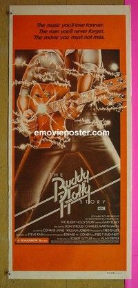 K285 BUDDY HOLLY STORY Australian daybill movie poster '78 Gary Busey