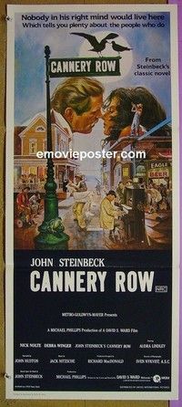K290 CANNERY ROW Australian daybill movie poster '82 Nick Nolte