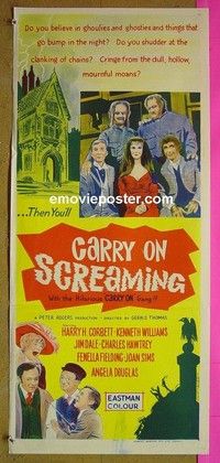 K301 CARRY ON SCREAMING Australian daybill movie poster '66 English sex!