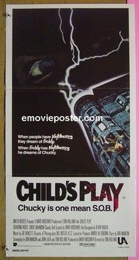 K311 CHILD'S PLAY Australian daybill movie poster '88 killer doll!