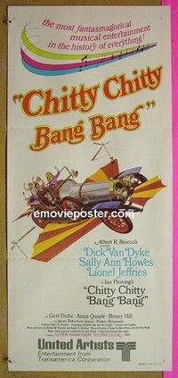 K314 CHITTY CHITTY BANG BANG Australian daybill movie poster '69 Van Dyke