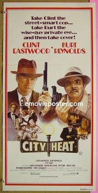 K320 CITY HEAT Australian daybill movie poster '84 Eastwood, Reynolds