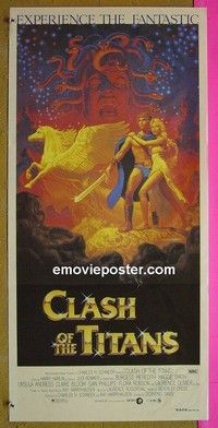 K322 CLASH OF THE TITANS Australian daybill movie poster '81 Harryhausen