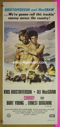 K336 CONVOY Australian daybill movie poster '78 Kris Kristofferson