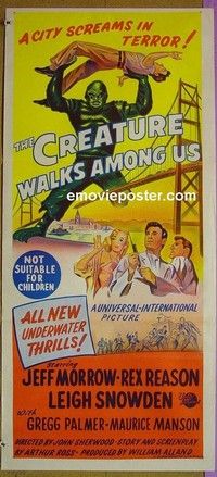 K343 CREATURE WALKS AMONG US Australian daybill movie poster '56 Morrow
