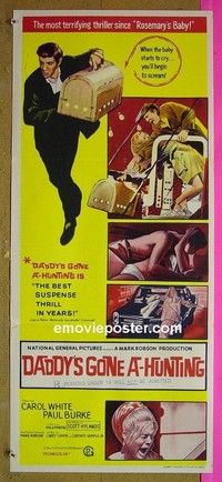 K356 DADDY'S GONE A-HUNTING Australian daybill movie poster '69 abortion!