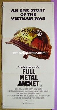 K462 FULL METAL JACKET Australian daybill movie poster '87 Stanley Kubrick