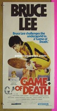 K466 GAME OF DEATH Australian daybill movie poster 1981 Bruce Lee