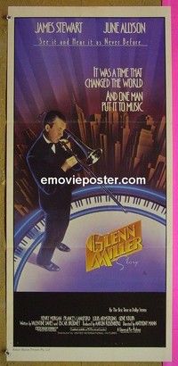 K473 GLENN MILLER STORY Australian daybill movie poster R85 James Stewart