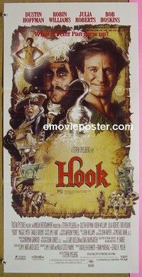 K513 HOOK Australian daybill movie poster '91 Hoffman, Williams