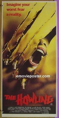K519 HOWLING Australian daybill movie poster '81 Wallace, Joe Dante