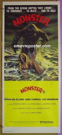 K520 HUMANOIDS FROM THE DEEP Australian daybill movie poster '80 classic!
