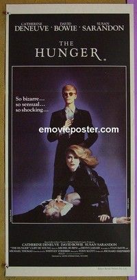 K521 HUNGER Australian daybill movie poster '83 Deneuve, David Bowie